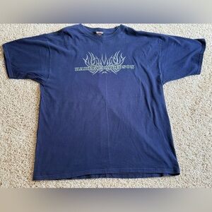 Vintage 100% Cotton Harley Davidson Dark Blue T-Shirt. Excellent Condition. 2XL
